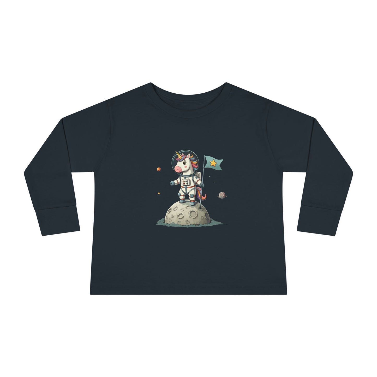 Unicorn astronaut on the moon