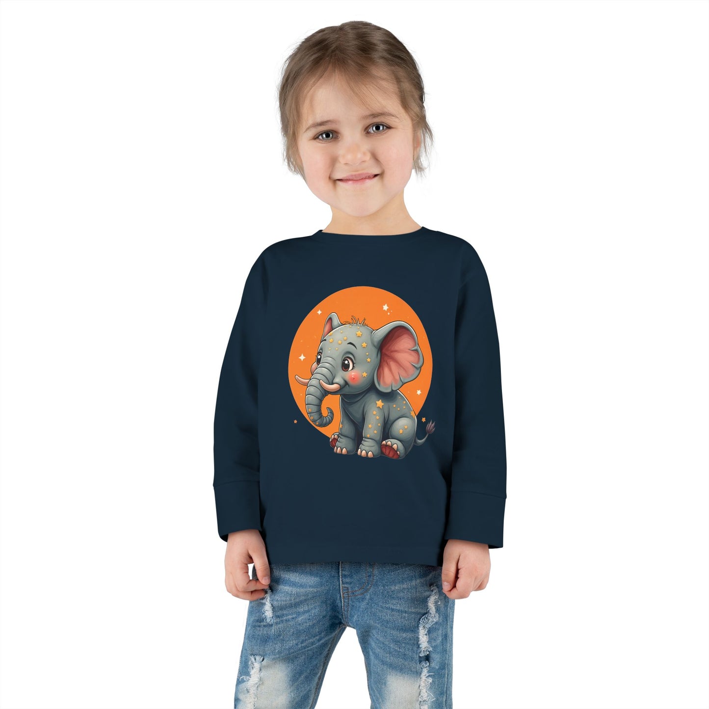Adorable Elephant Toddler Long Sleeve Tee