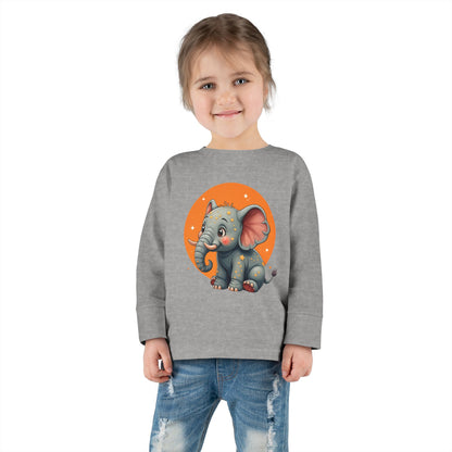 Adorable Elephant Toddler Long Sleeve Tee