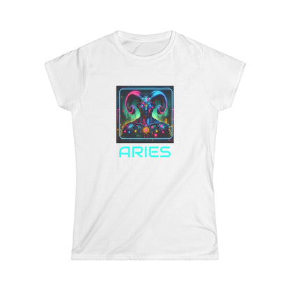 Astrological Aries Women's Softstyle Tee, Horoscope Shirt, Zodiac Apparel, Astrology Tee, Gifts for Aries