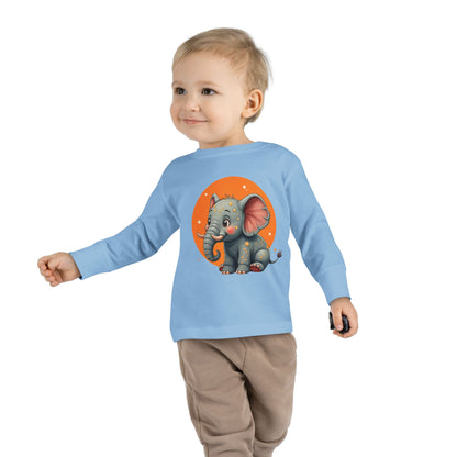 Adorable Elephant Toddler Long Sleeve Tee
