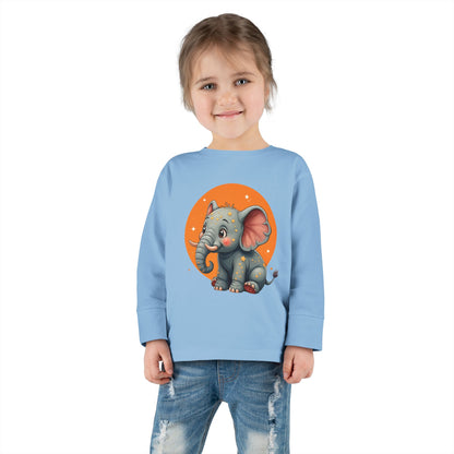 Adorable Elephant Toddler Long Sleeve Tee