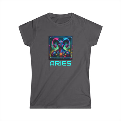 Astrological Aries Women's Softstyle Tee, Horoscope Shirt, Zodiac Apparel, Astrology Tee, Gifts for Aries