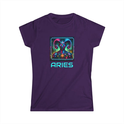 Astrological Aries Women's Softstyle Tee, Horoscope Shirt, Zodiac Apparel, Astrology Tee, Gifts for Aries