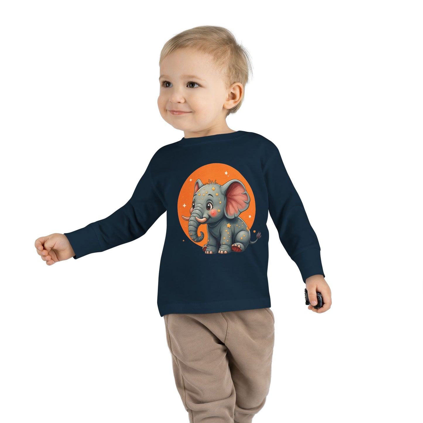 Adorable Elephant Toddler Long Sleeve Tee