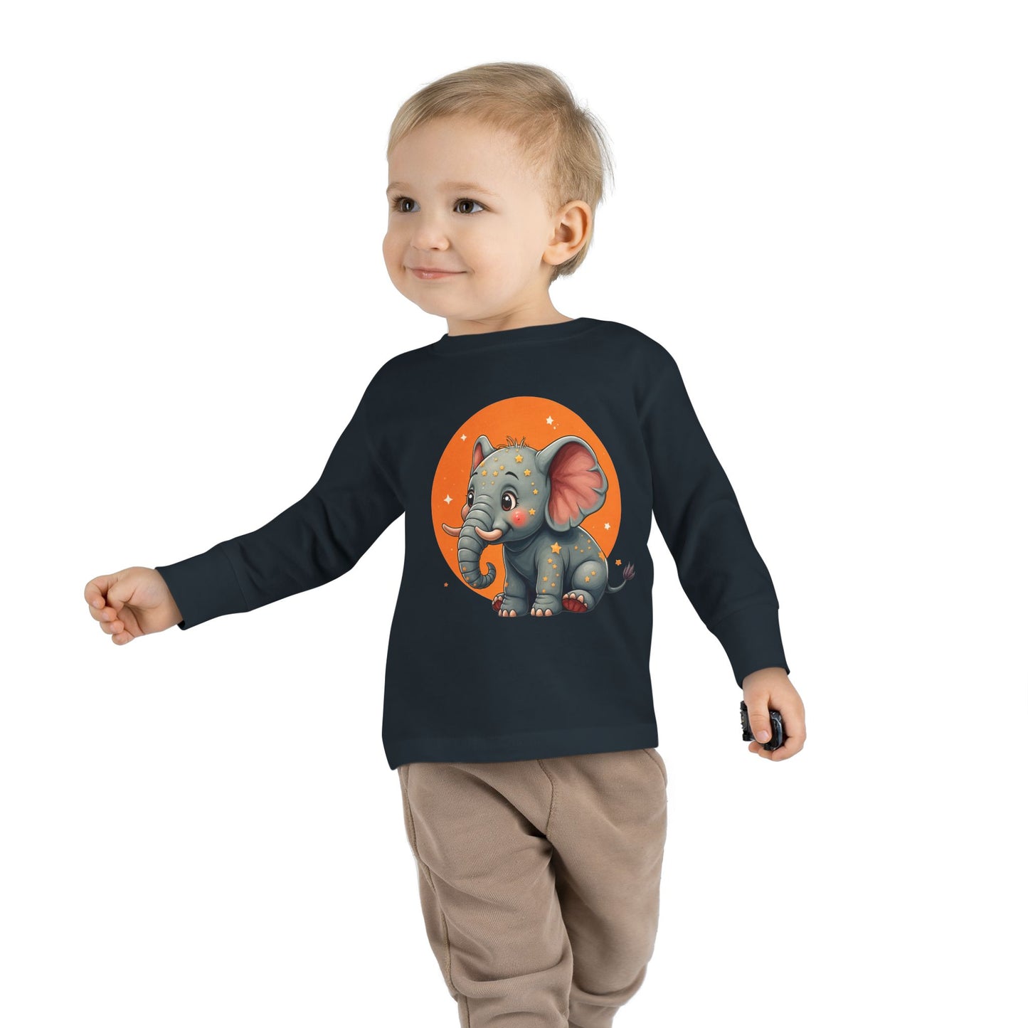 Adorable Elephant Toddler Long Sleeve Tee