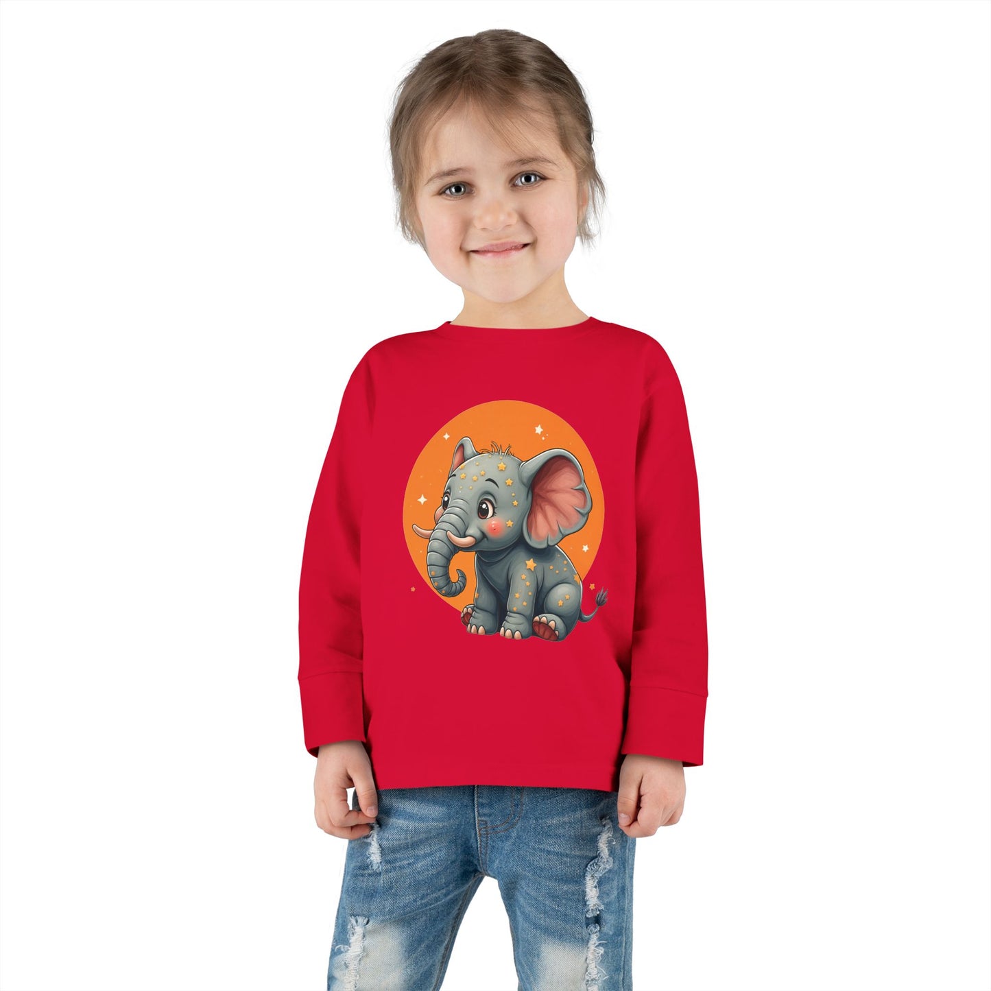 Adorable Elephant Toddler Long Sleeve Tee