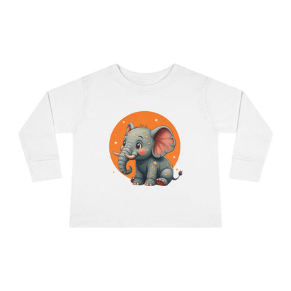 Adorable Elephant Toddler Long Sleeve Tee