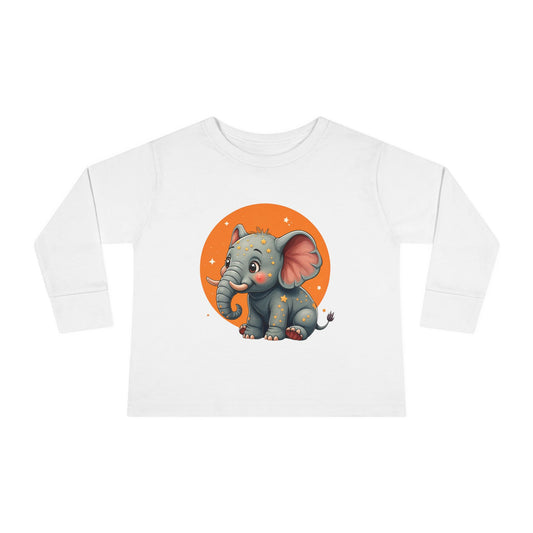 Adorable Elephant Toddler Long Sleeve Tee