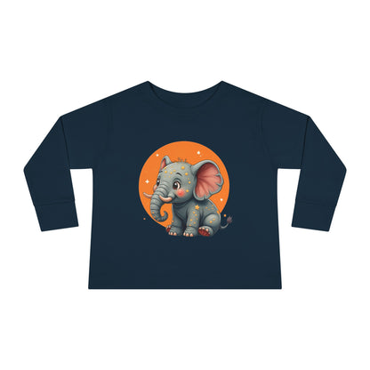 Adorable Elephant Toddler Long Sleeve Tee