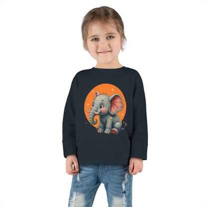 Adorable Elephant Toddler Long Sleeve Tee