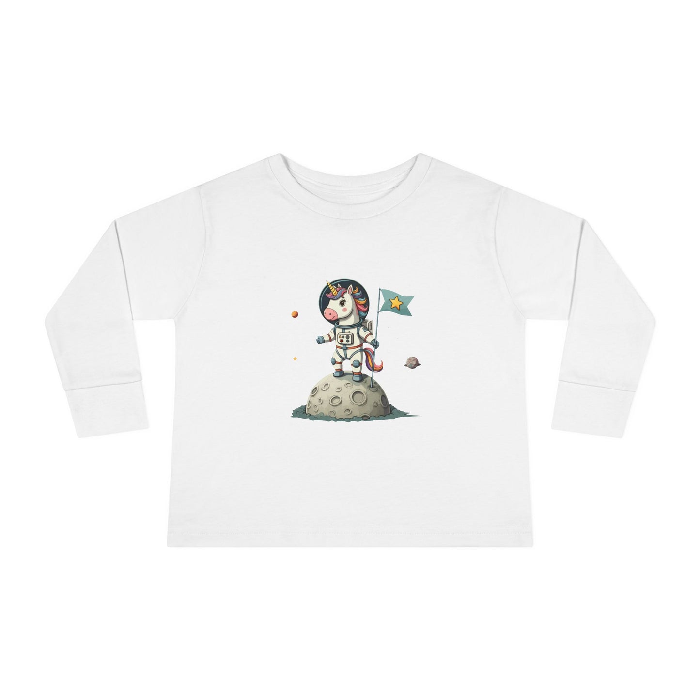 Unicorn astronaut on the moon