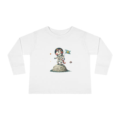 Unicorn astronaut on the moon