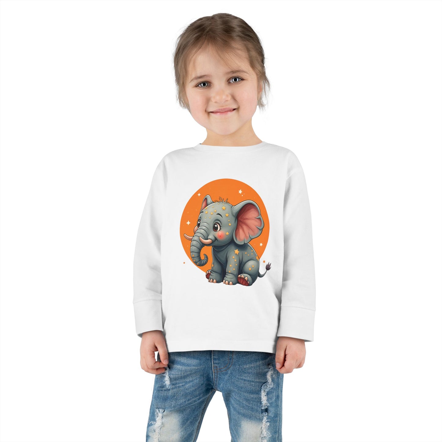 Adorable Elephant Toddler Long Sleeve Tee