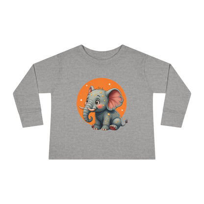 Adorable Elephant Toddler Long Sleeve Tee