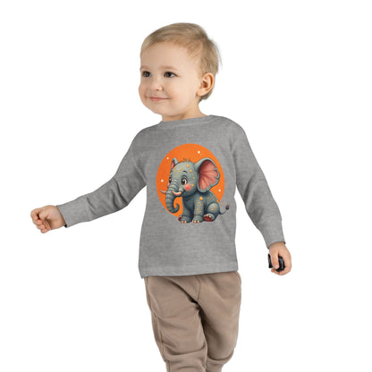 Adorable Elephant Toddler Long Sleeve Tee