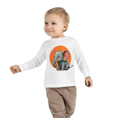 Adorable Elephant Toddler Long Sleeve Tee