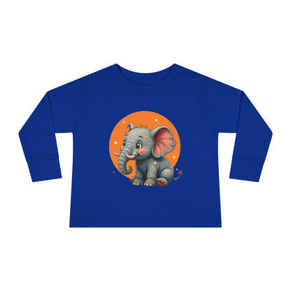 Adorable Elephant Toddler Long Sleeve Tee