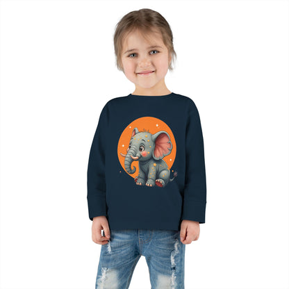 Adorable Elephant Toddler Long Sleeve Tee