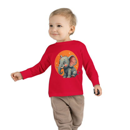 Adorable Elephant Toddler Long Sleeve Tee