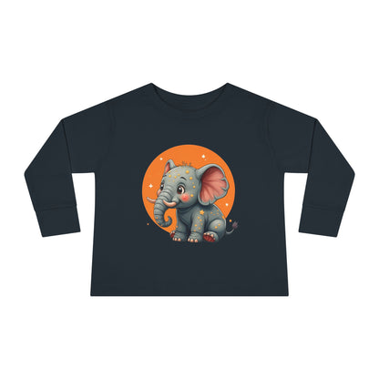 Adorable Elephant Toddler Long Sleeve Tee